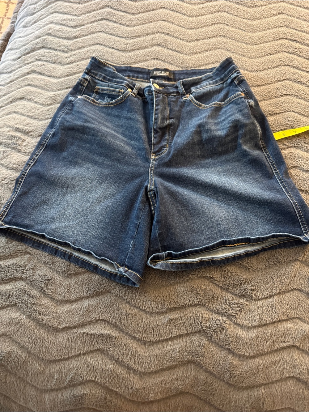 Judy Blue Dark Blue Denim Cutoff Shorts